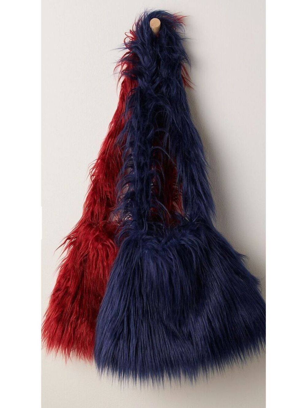 (RED) NWT FREE PEOPLE X UNREAL FUR SHOULDER CROSSBODY BAG